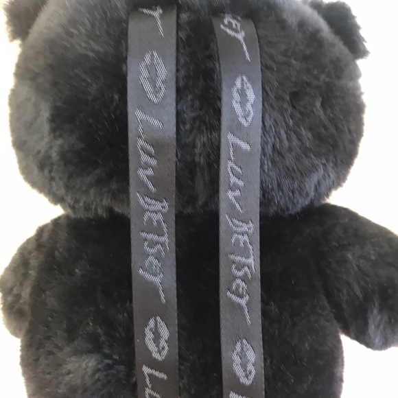 Rare! Betsey Johnson Bear Cat Black Plush Backpack Bag Star Eye Unicorn Luv Kiss - Picture 4 of 8